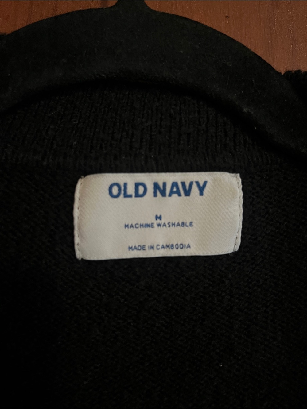 Old Navy Black Knit Sweater Black and White stripes - Picture 2 of 4